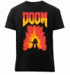 Мужская премиум футболка Doom fire Черный фото
