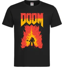 Мужская футболка Doom fire Черный фото