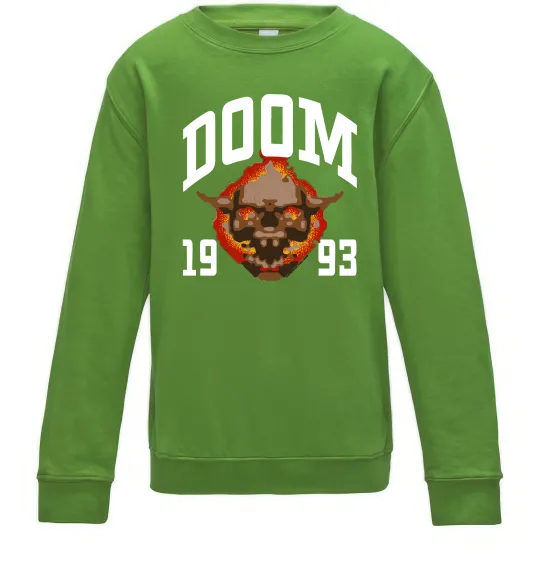 Детский Свитшот Doom 1993 Лаймовый фото