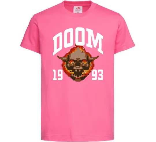 Дитяча футболка Doom 1993 Яскраво-рожевий фото