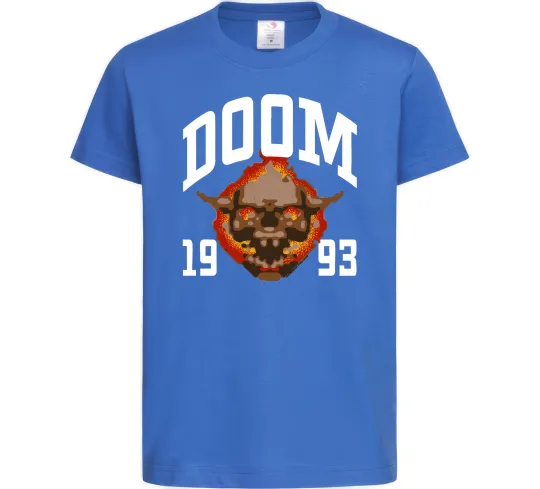 Дитяча футболка Doom 1993 Яскраво-синій фото