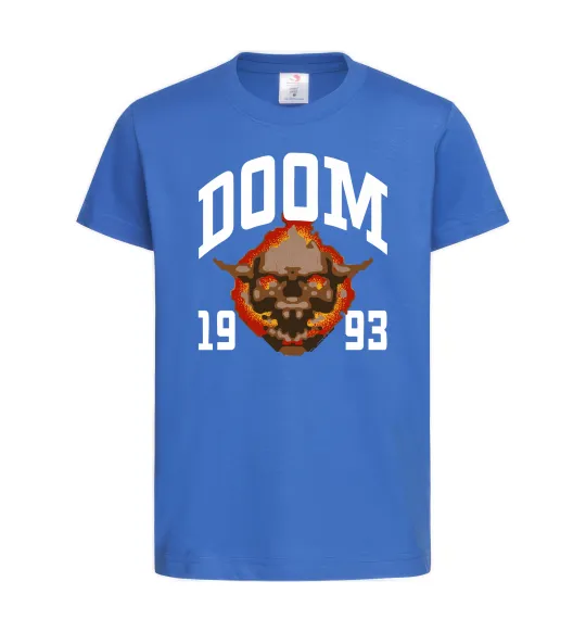 Дитяча футболка Doom 1993 Яскраво-синій фото