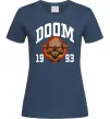 Женская футболка Doom 1993 Темно-синий фото