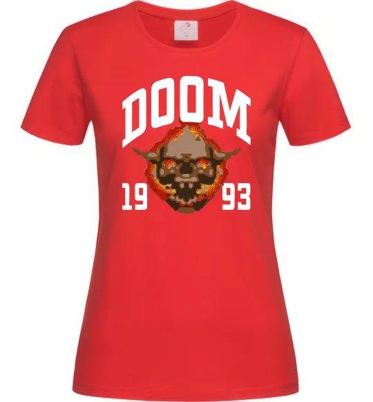 Женская футболка Doom 1993 Красный фото