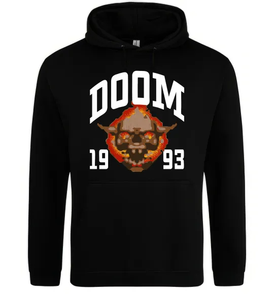 Мужская толстовка (худи) Doom 1993 Черный фото