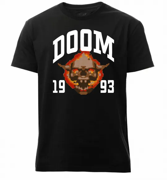 Мужская премиум футболка Doom 1993 Черный фото