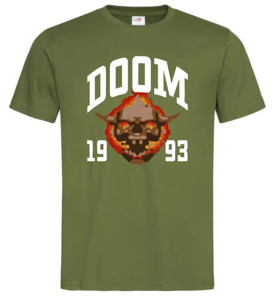 Мужская футболка Doom 1993 Оливковый фото