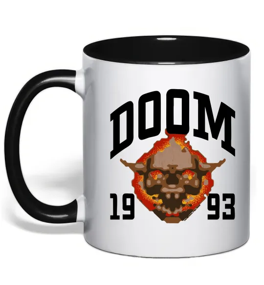 Чашка с цветной ручкой Doom 1993 Черный фото
