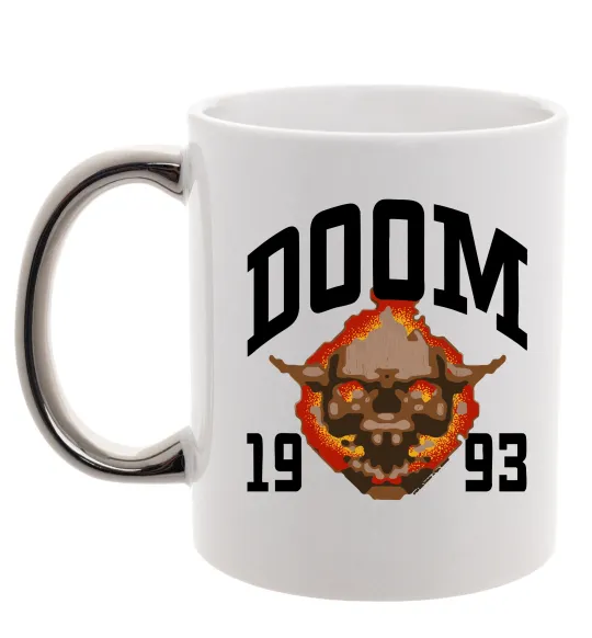 Чашка с цветной ручкой Doom 1993 Серебро фото