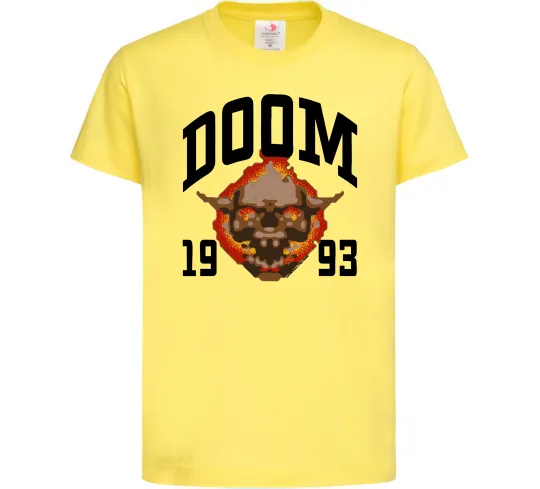 Дитяча футболка Doom 1993 Лимонний фото