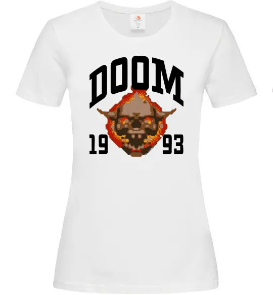 Женская футболка Doom 1993 Белый фото