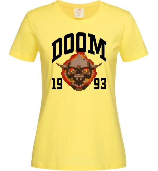 Женская футболка Doom 1993 Лимонный фото