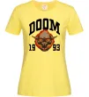 Женская футболка Doom 1993 Лимонный фото