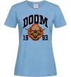Женская футболка Doom 1993 Голубой фото