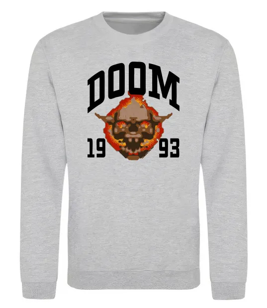 Свитшот Doom 1993 Серый меланж фото