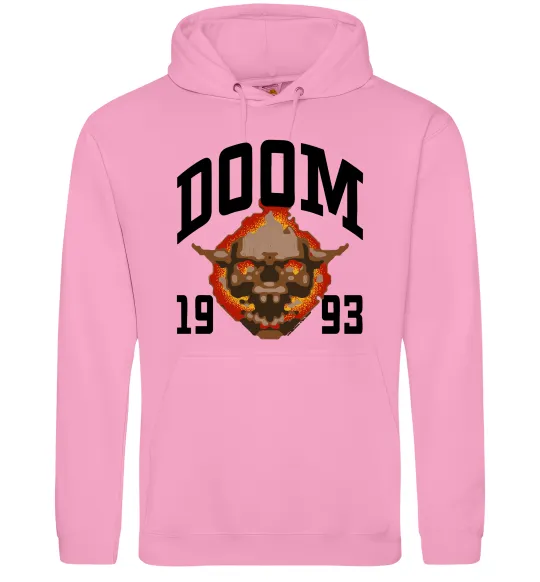 Мужская толстовка (худи) Doom 1993 Розовый фото
