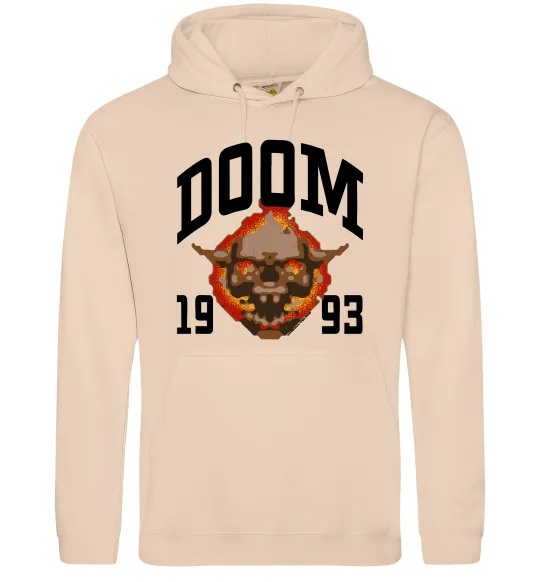 Мужская толстовка (худи) Doom 1993 Песочный фото
