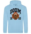 Женская толстовка (худи) Doom 1993 Голубой фото