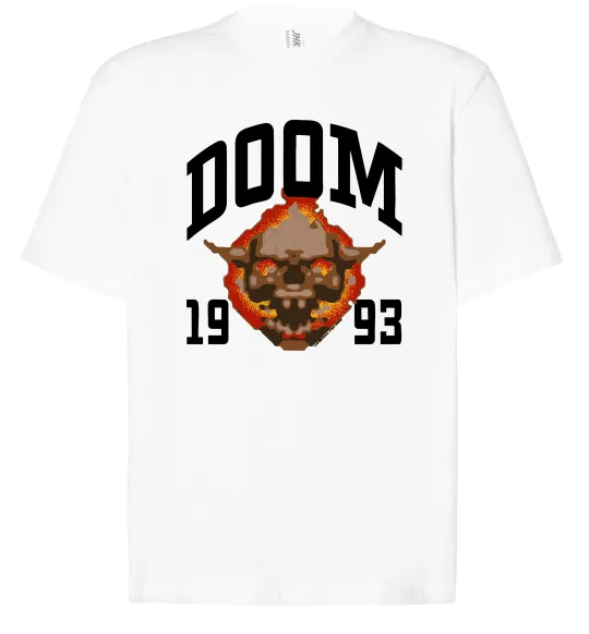 Футболка Оверсайз Doom 1993 Белый фото