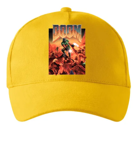Кепка Doom retro Солнечно желтый фото