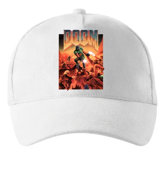 Кепка Doom retro Белый фото