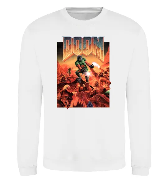 Свитшот Doom retro Белый фото