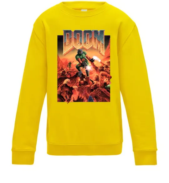 Детский Свитшот Doom retro Солнечно желтый фото