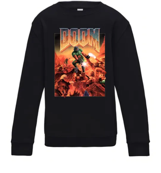 Детский Свитшот Doom retro Черный фото