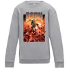 Детский Свитшот Doom retro Серый меланж фото