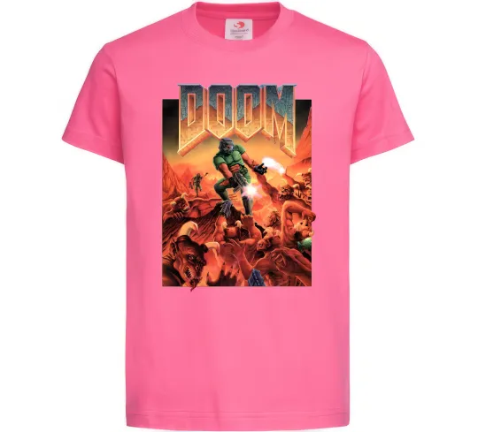Дитяча футболка Doom retro Яскраво-рожевий фото