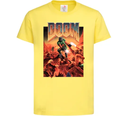 Дитяча футболка Doom retro Лимонний фото