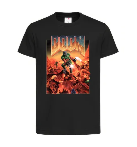 Дитяча футболка Doom retro Чорний фото