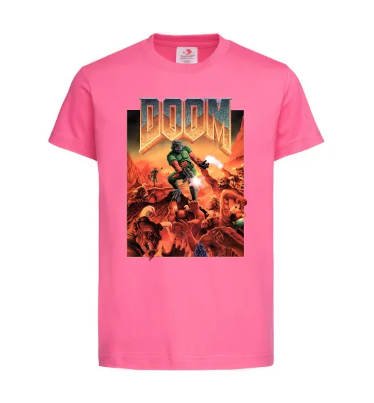 Дитяча футболка Doom retro Яскраво-рожевий фото
