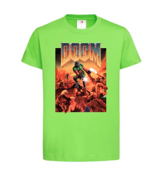 Дитяча футболка Doom retro Лаймовий фото