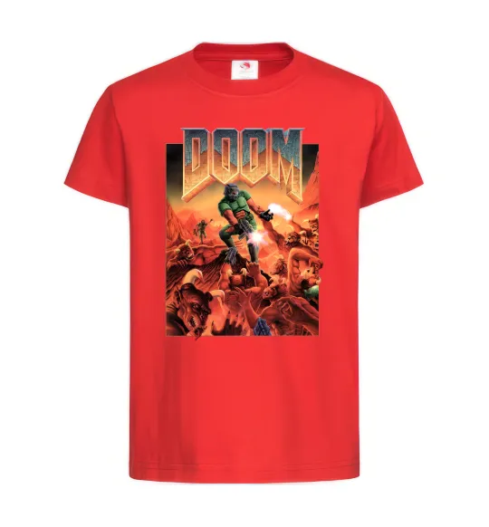 Дитяча футболка Doom retro Червоний фото