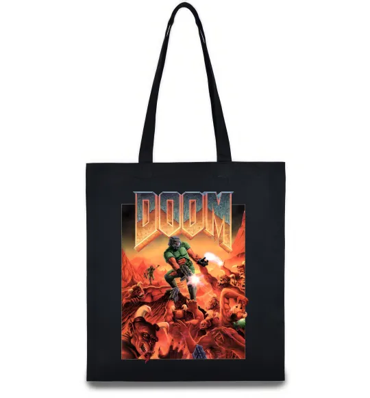 Эко-сумка Doom retro Черный фото