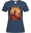 Женская футболка Doom retro Темно-синий фото
