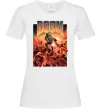 Женская футболка Doom retro Белый фото