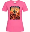 Женская футболка Doom retro Ярко-розовый фото