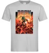 Мужская футболка Doom retro Серый фото