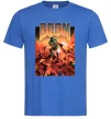 Мужская футболка Doom retro Ярко-синий фото