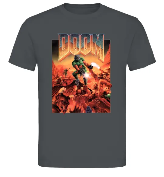 Мужская футболка Doom retro Графит фото