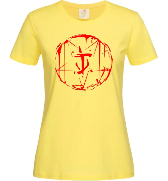 Женская футболка Doom runes Лимонный фото