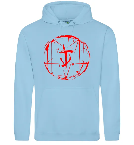 Женская толстовка (худи) Doom runes Голубой фото