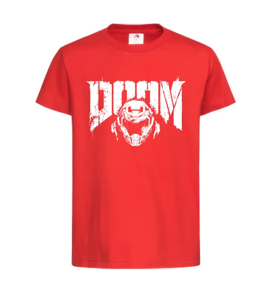 Детская футболка Doom Красный фото