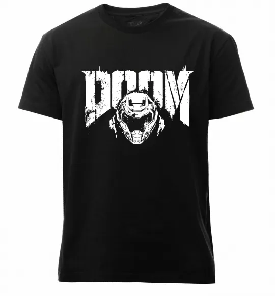 Мужская премиум футболка Doom Черный фото