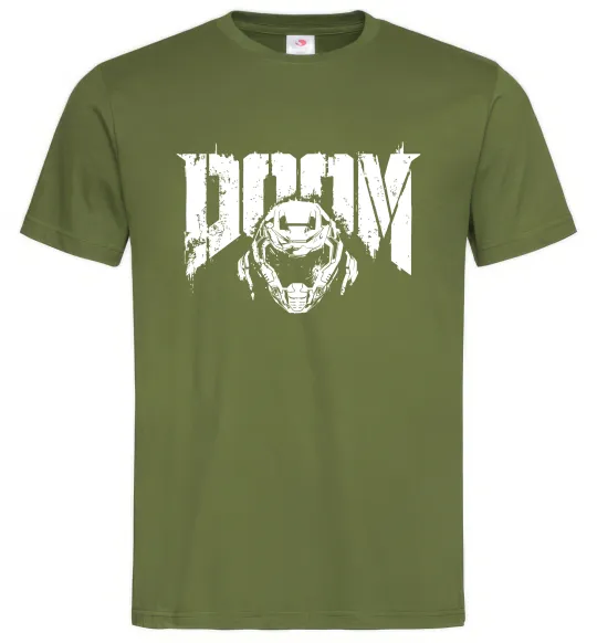 Мужская футболка Doom Оливковый фото