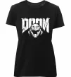 Женская премиум футболка Doom Черный фото