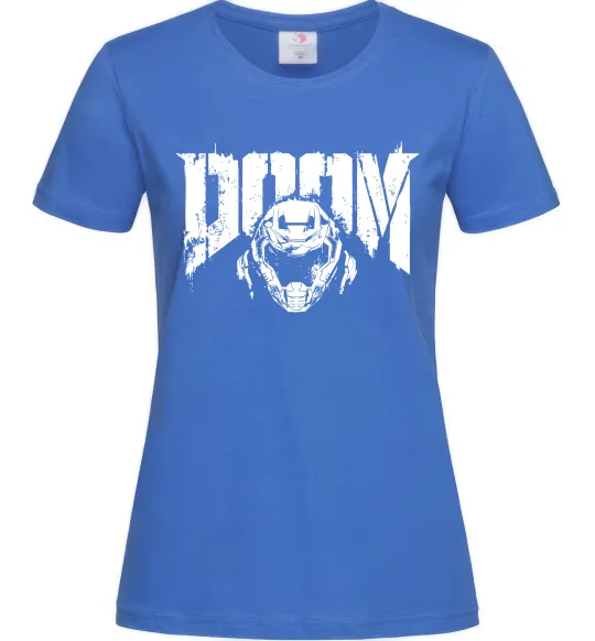 Жіноча футболка Doom Яскраво-синій фото