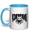 Чашка з кольоровою ручкою Doom Блакитний Чашка з кольоровою ручкою Doom Блакитний фото